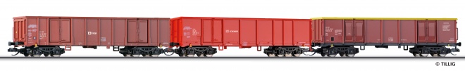Set of 3 Gondola cars (limited edition)<br /><a href='images/pictures/Tillig/01633_HM.jpg' target='_blank'>Full size image</a>